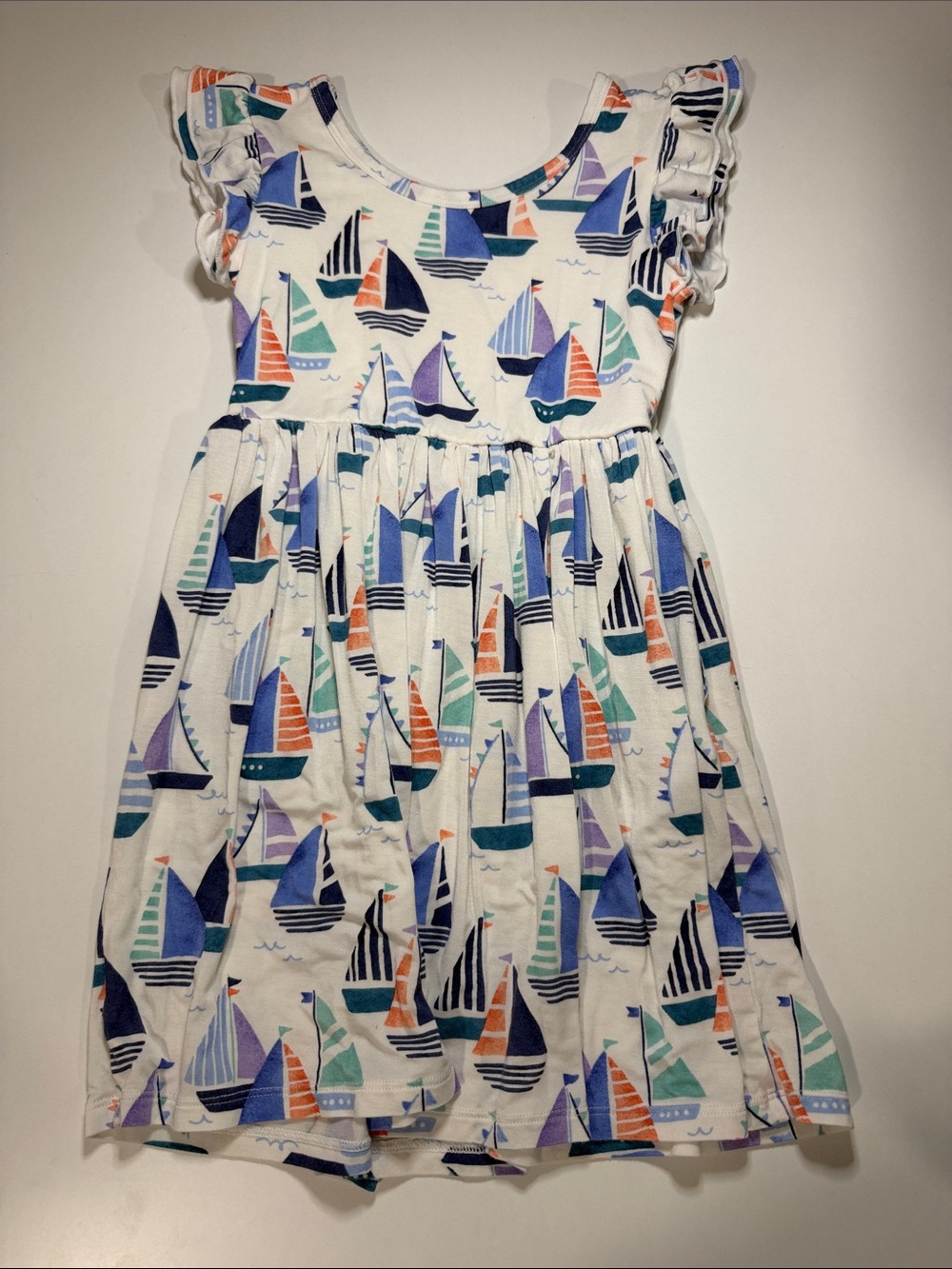 Little Sleepies PLAY 4T Sailboat Bamboo Flutter Twirl Dress Soluxe